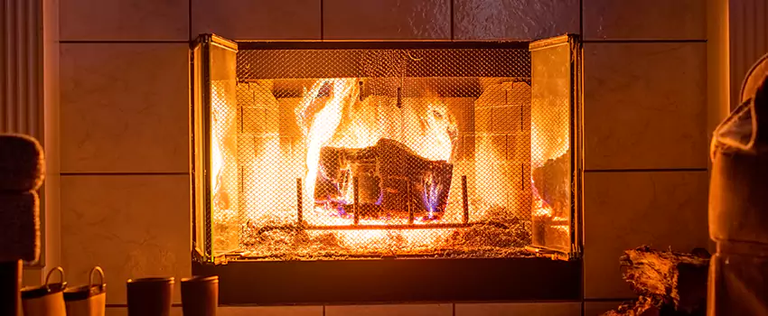Mendota Hearth Landscape Fireplace Installation in Copiague, New York