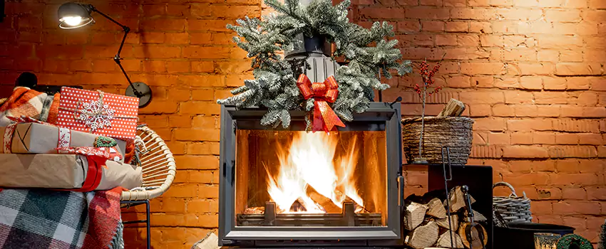 Travis Industries Linear Gas Fireplace Installation in Copiague, New York